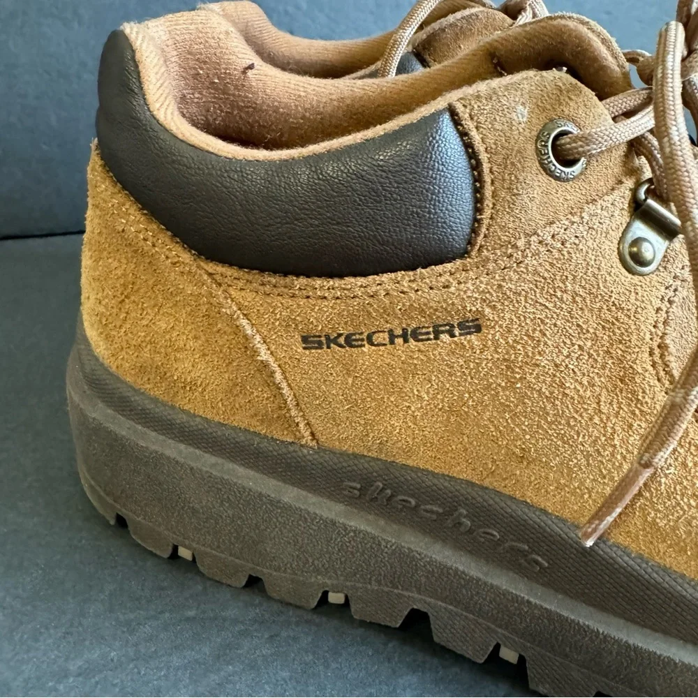 Y2K Sketchers Jammers Shoes Plarform Chunky Lug Sole Boots Vintage Suede Size 9